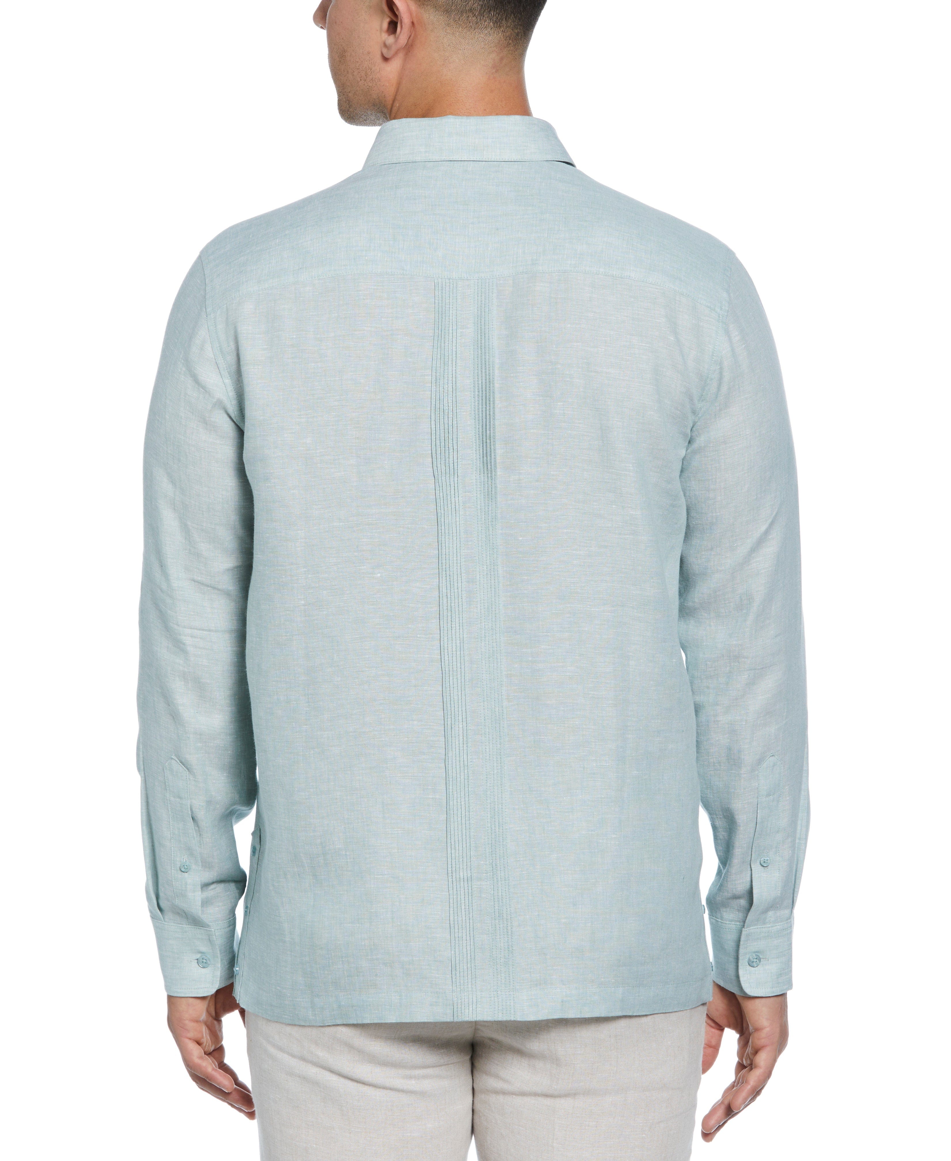 Linen Multi-Tuck Guayabera Shirt - Image 12