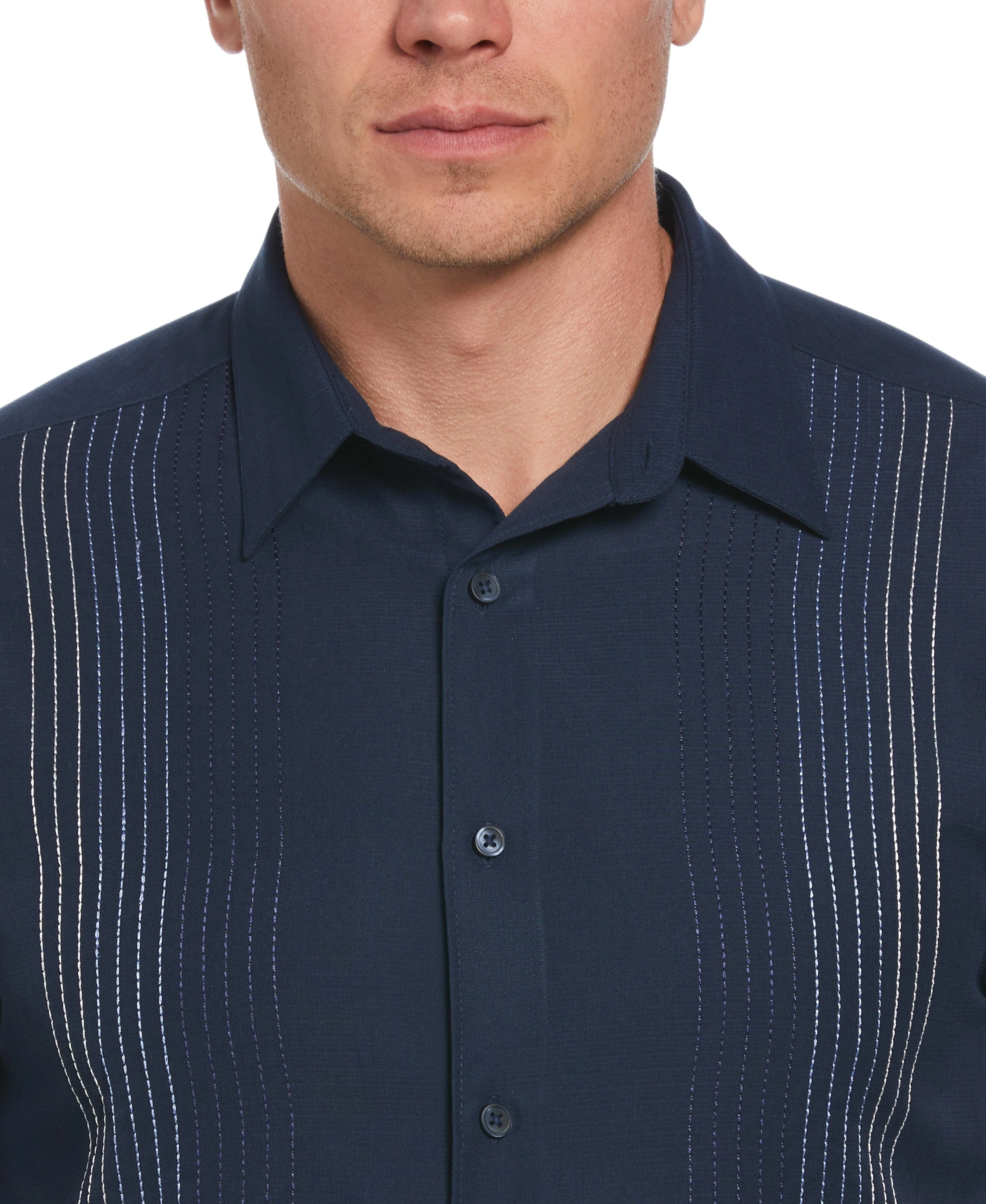Big & Tall Ombre Embroidered Panel Shirt - Image 21